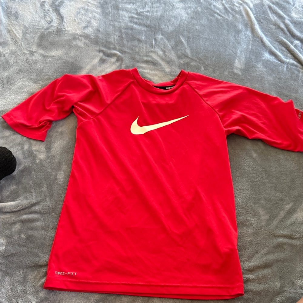 Nike Red Performance Tee with White Swoosh